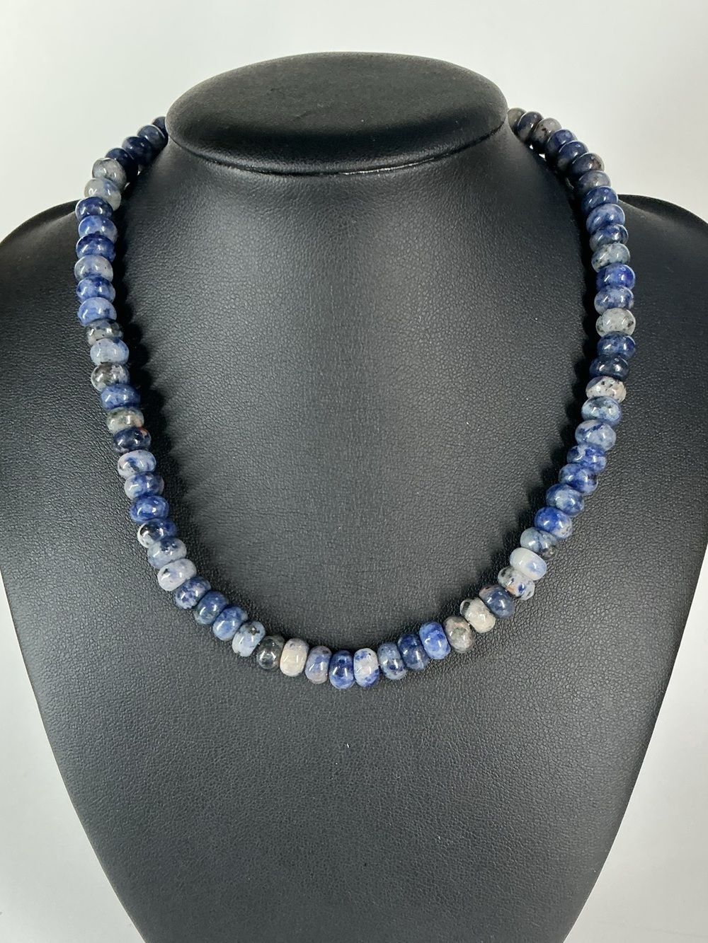 Blue Lapis Lazuli Bead Necklace — Classic Natural Stones